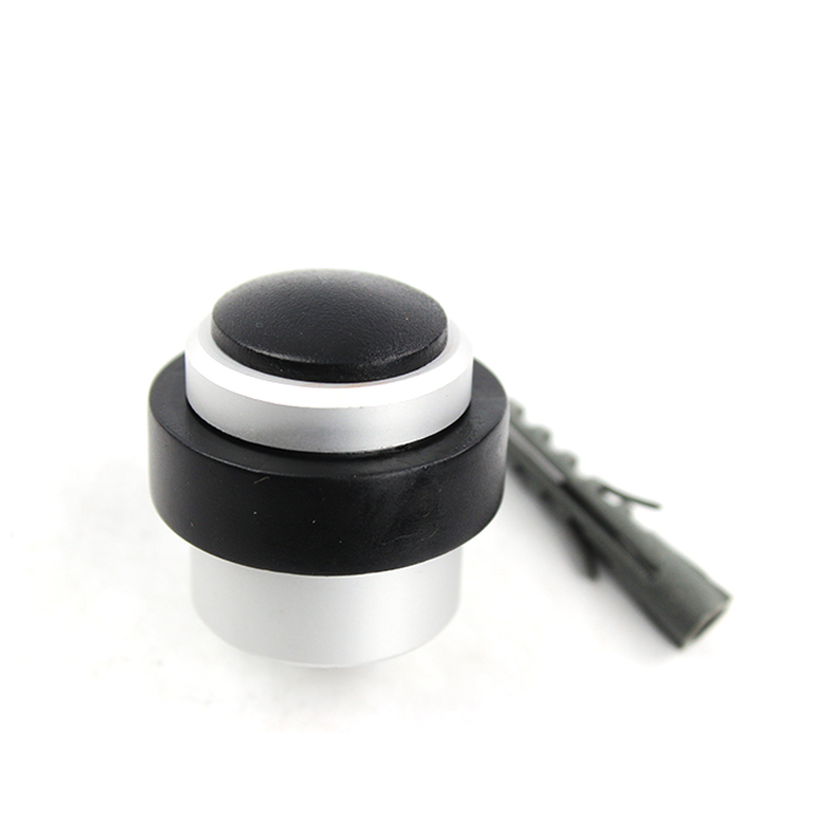 Solid rubber Zinc Alloy Wall Mounted Satin Nickel Round Ball Shape magnetic Door Stopper