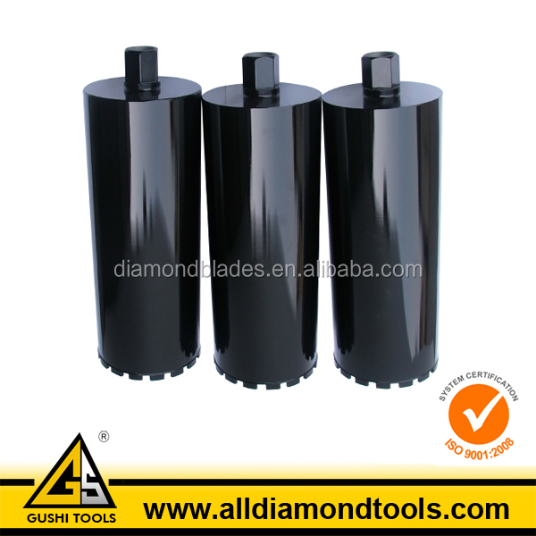 Black Color Diamond Core Drill Bits Segmented Concrete Wet