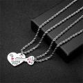 Couple a love key puzzle necklace