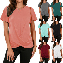 Womens O-neck short sleeve Tshirt
