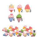 Hars Ice Cream Flatback Cabochons Kawaii Popsicle Flat Back Resin Cabochons Hair Bow Center Craft DIY