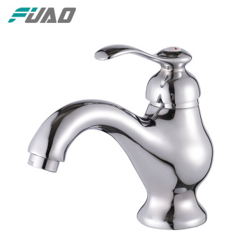 FUAO New design brass square quarter turn basin faucet