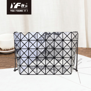 Geometric rhomboid splicing bag one-shoulder bag for women with casual chain diagonal cross bag