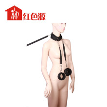 Sex SM toys Bed Restraints Bondage neck ,wrist and ankle cuff,collor and cuff with leash