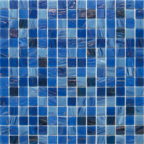 Adhesive Glass Mosaic Inside Outside Pool Blues Tiles