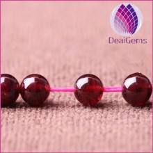 Wholesale AAA Grade 7mm round garnet wine red color natural garnet beads strands