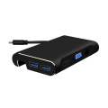 HUB USB 7-EN-1 Tipo-C A HDMI / 3USB3.0 / PD / VGA / LAN para computadora portátil