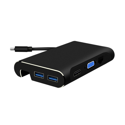 7-IN-1 Typ C USB-Hub zu HDMI / 3USB3.0 / PD / VGA / LAN für Laptops