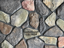 Curved orange stones for pool edges