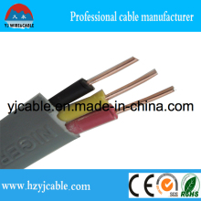 3 Core Electrical Flat Cable Grey Colored for African Countries
