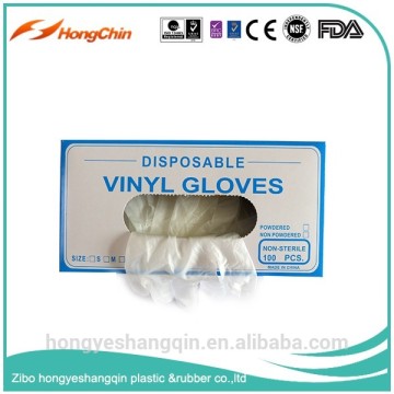 CE ISO FDA certified disposable rectal examination gloves vinyl