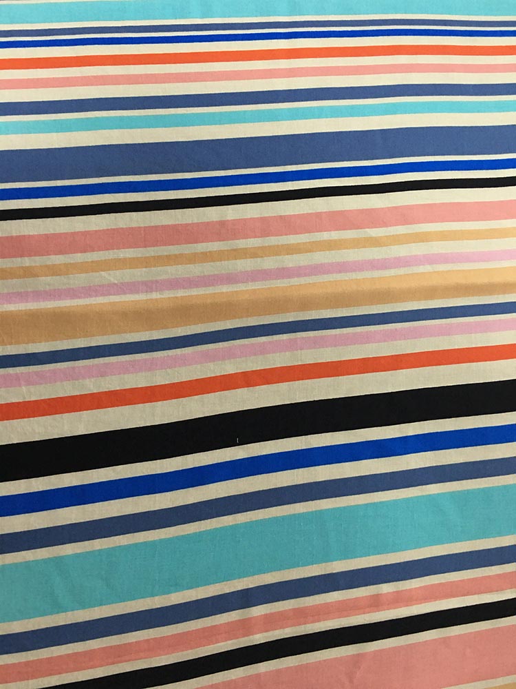 Lines Design Rayon Challis Printing Fabric