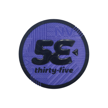 Shiny logo silicone prining label