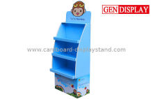 Corrugated Floor Pos Display Stand , Exhibition Display Stands