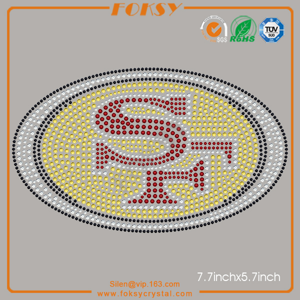 SF 49ers rhinestone transfers