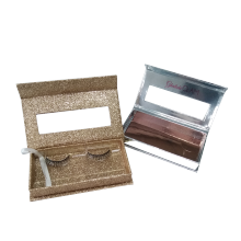 hot stamp windowed book shape eyelash box packaging