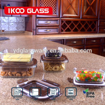 glass lock containers modern kitchen accessories