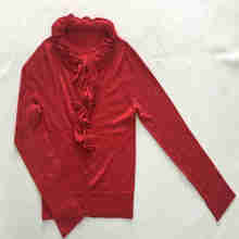 Cardigan with flower border