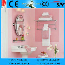 3-6mm Round Beveled Silver Mirror