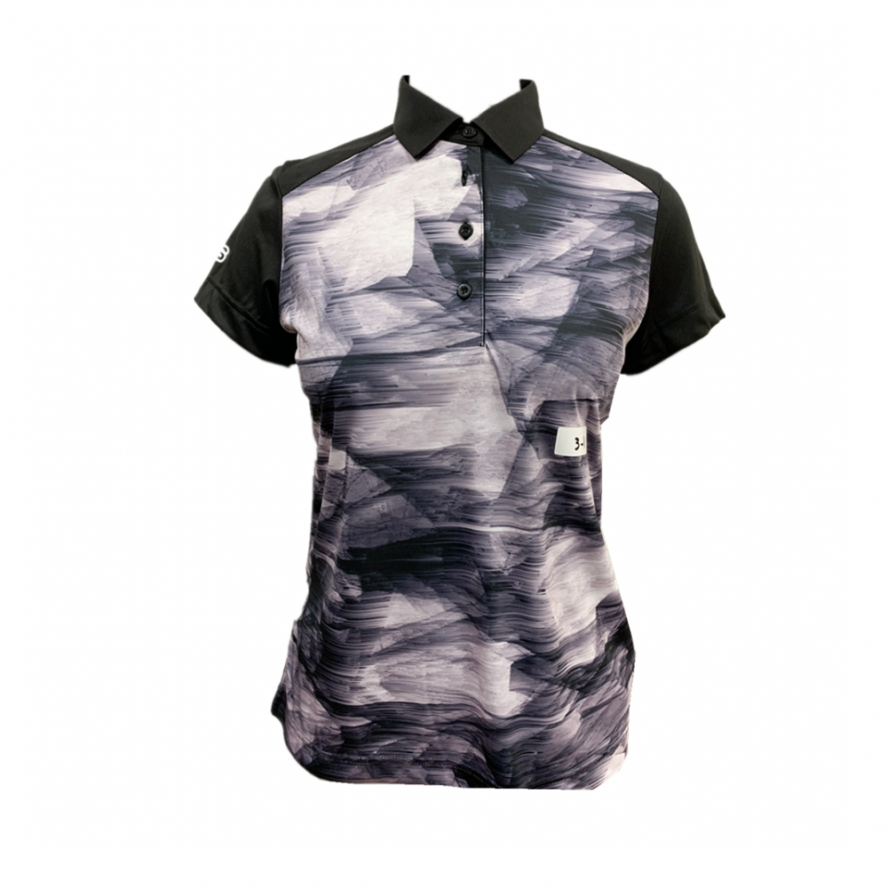 Großhandel Ladies Strick Digital Print Polo Shirt