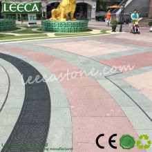 Granite fan pattern paving stone
