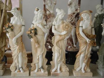 Life Size Religious The Four Season Goddess Marble Statues