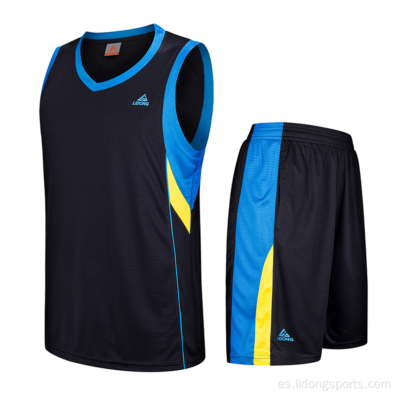 Lidong nuevo estilo de diseño sublimación de sublimación de uniforme de baloncesto