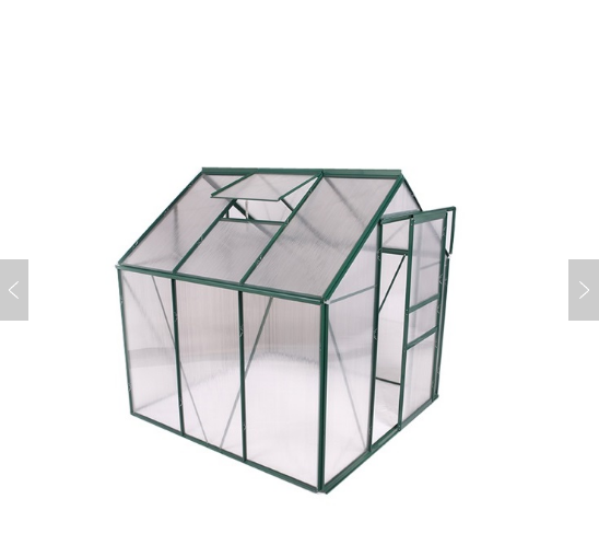 Outdoor greenhouse with polycarbonate for plant protection