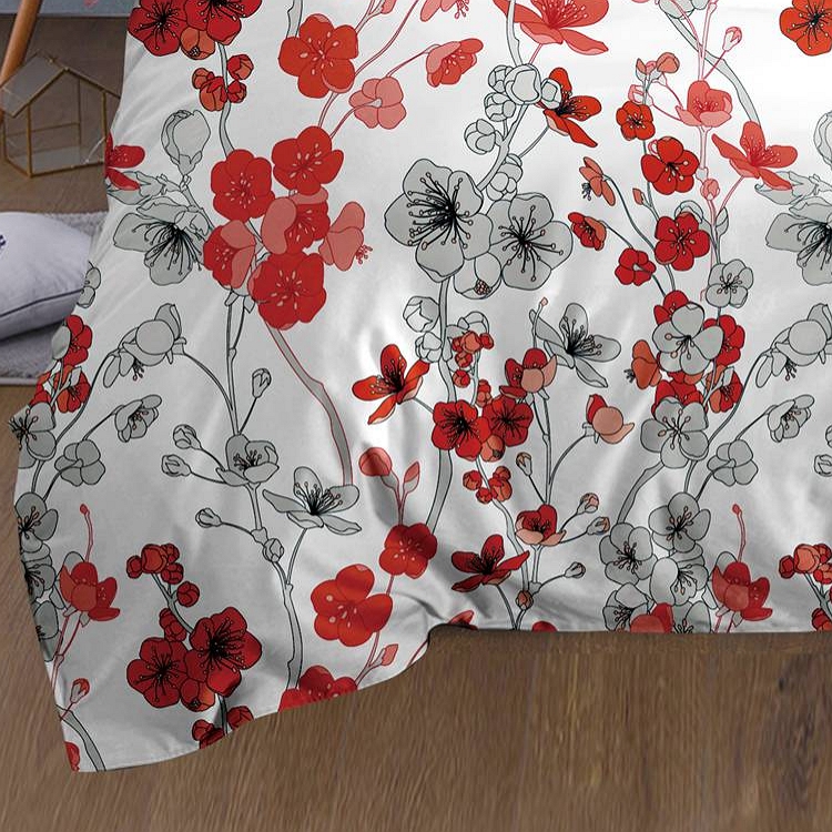 Custom microfiber bed set luxury new design print bedsheet bedding set duvet cover set