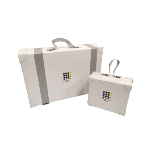 Advent calendar suitcase gift box with ribbon handle