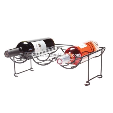 Black Metal 3 Bottle Stackable Wine Rack