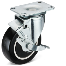 Περιστρέψτε με πλευρικό φρέσκο ​​τροχό PU Wheel Caster