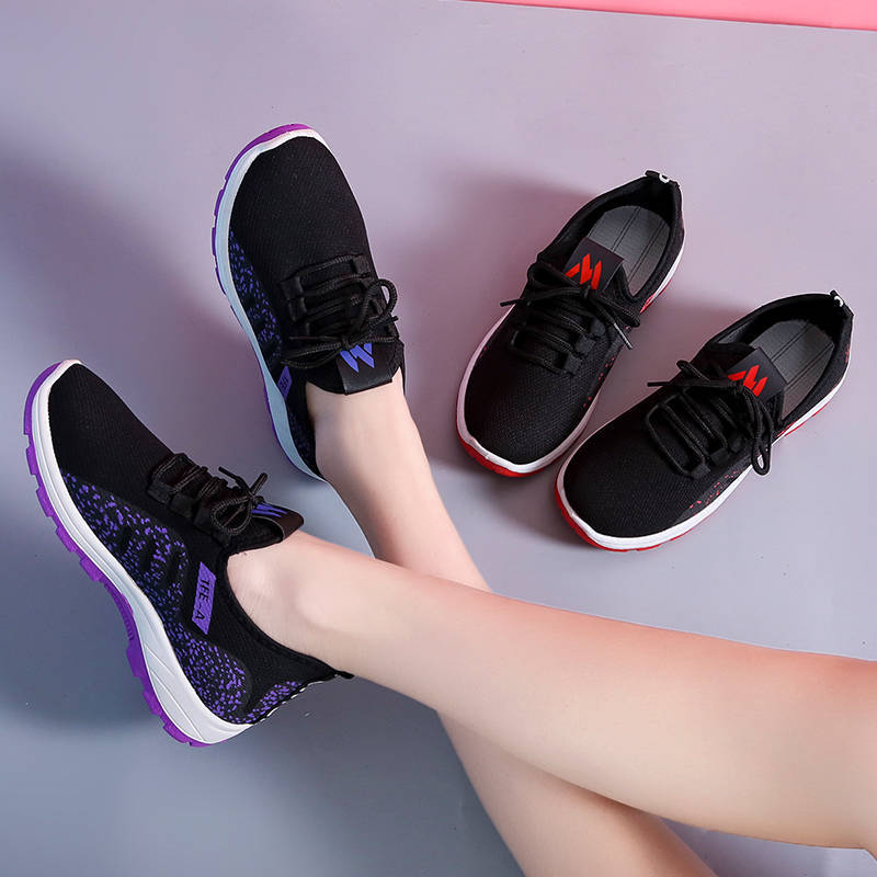 Fashion women's fashion running footwear sports shoes plus film women's cloth face Korean leisure running shoes