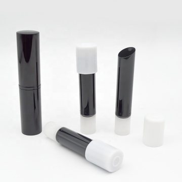 Custom Refillable Magnetic Lipstick Tubes - Glossy Black Metal Lipstick Containers