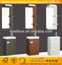 melamine board bathroom vanity with resin basin