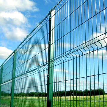 Green Metal Frame Welded Railway Fence