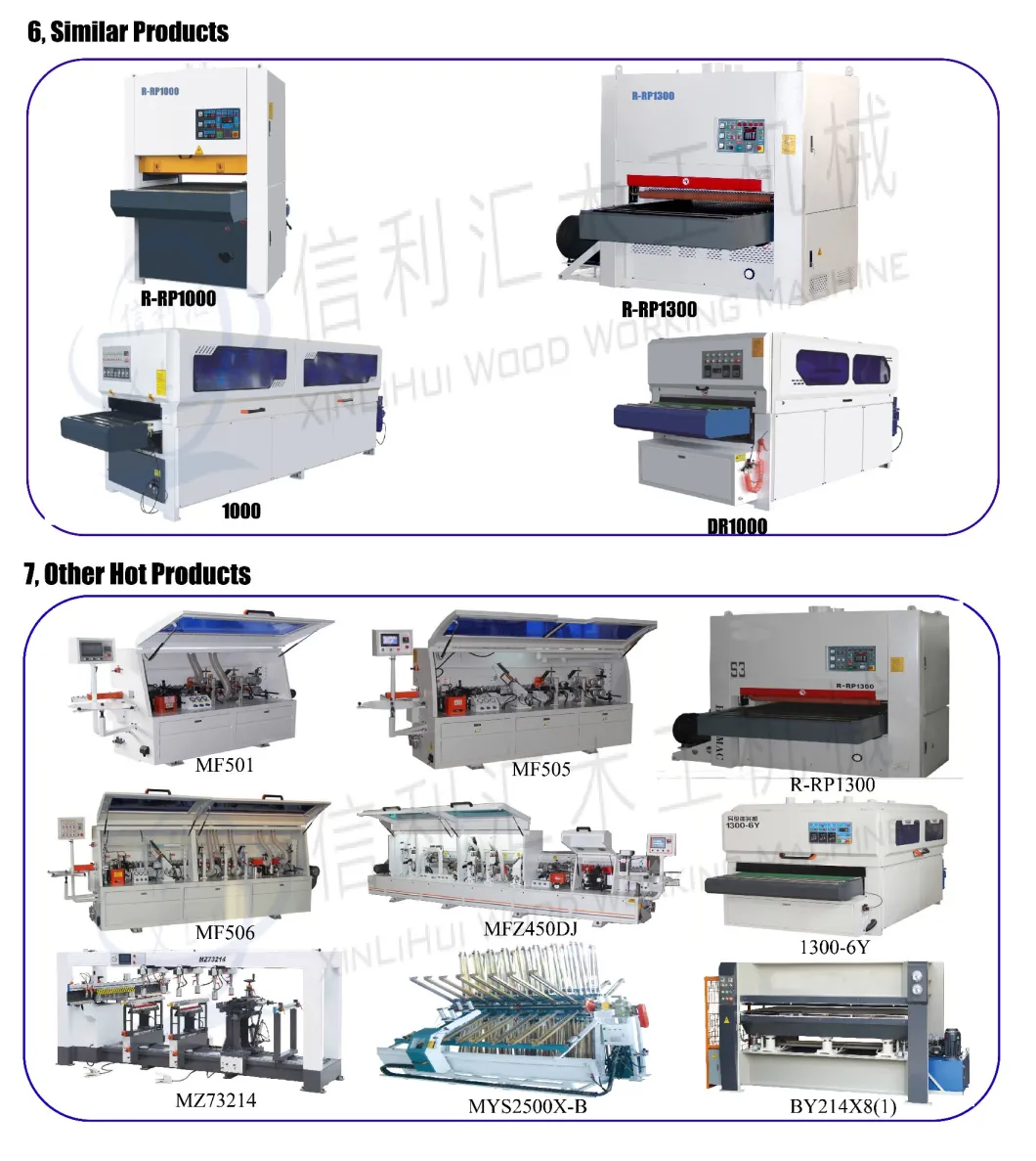 Three Belt Sander Sanding Machine Woodworking Machine/ Three Heads Fast Feeding Polishing Sander 630/ 730 Primary Coat Paint / Double Frames Sanding Machine