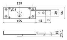 Right side roller shutter lock shifted bolt