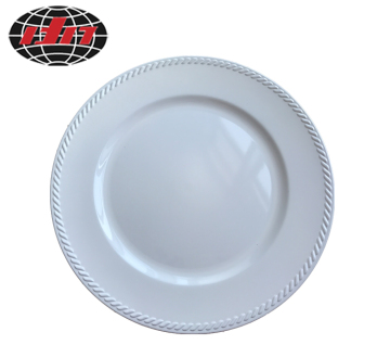 Solid White Plastic Charger Plate