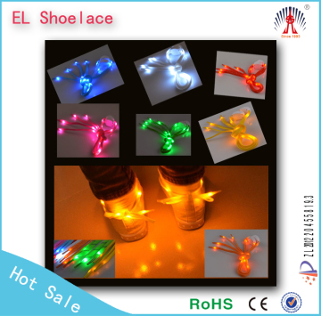 lighting led shoelaces/led flashing shoelace wholesale/cheap led shoelace factory