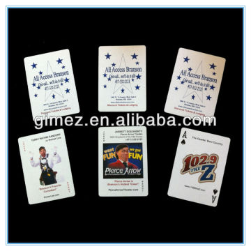 Both sides customized poker cards,logo paper poker cards