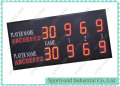 Tableau de bord électronique numérique pour terrain de tennis avec affichage des scores sans fil
