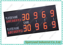 Tennis court digital electronic led scoreboard with wireless scores display