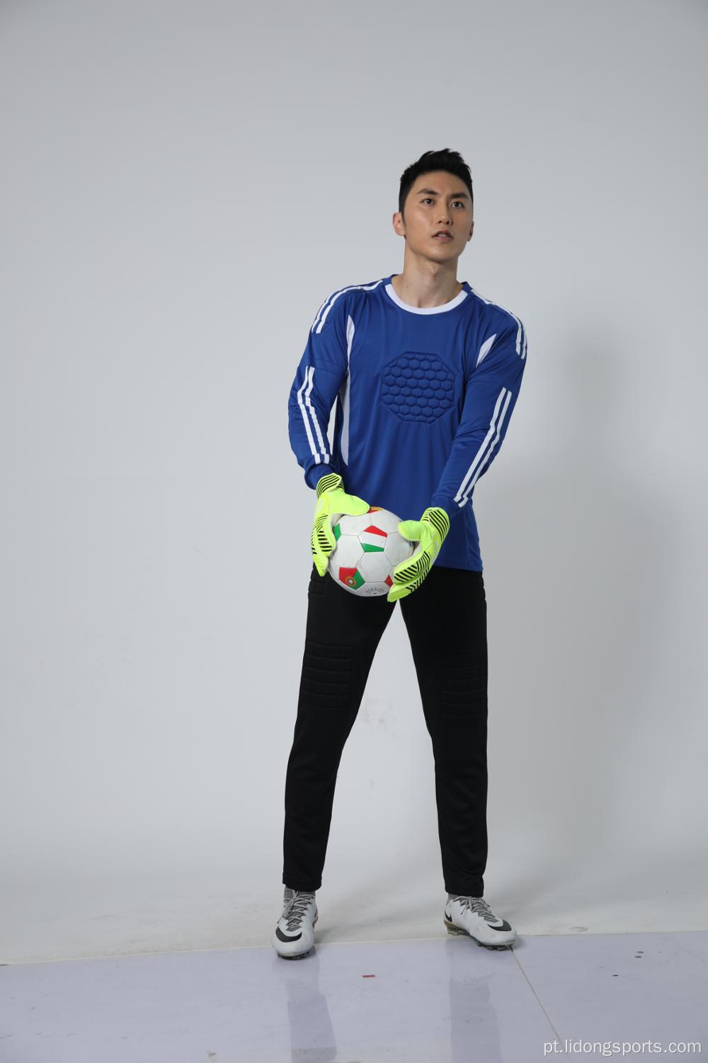 A última camisa de futebol projeta o goleiro do futebol Jersey