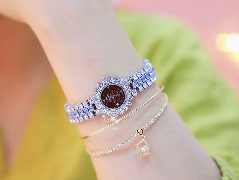 BS 2019 New Hot Quartz Casual Ladies wristwatch High-end Linked List Custom Full Diamond Women's Watch FA1580