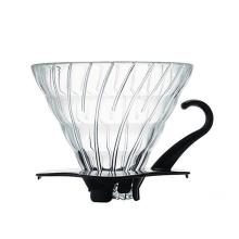 Coffeeware Glass Coffee Dripper with Black Plastic Base