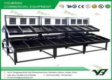 Double Sides steel vegetable rack and fruit shelf with 2 ti