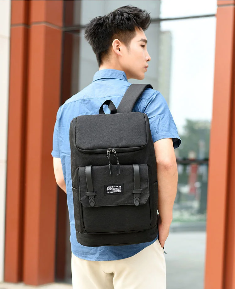 Simple Men Travel Back Pack 15.6 Inch Collage Laptop Backpack School Bag