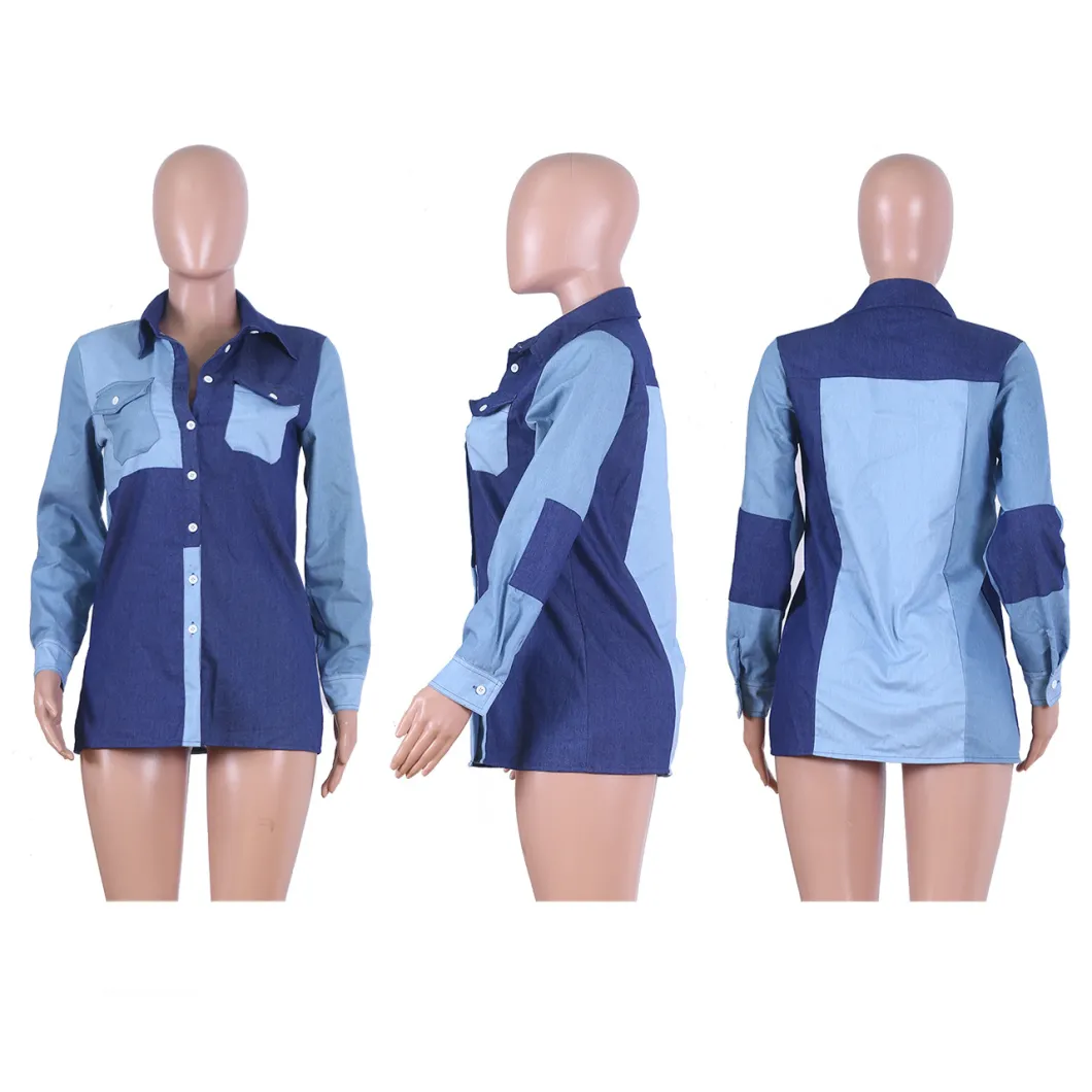 Newest Style Lady Jean Jacket 2 Colors Woman Denim Jacket