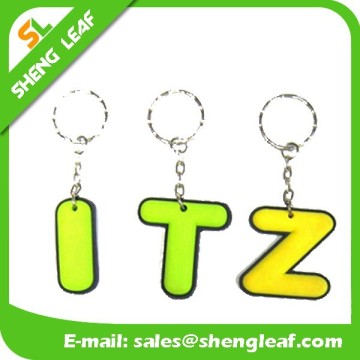 English alphabet shaped key chains colors key tags